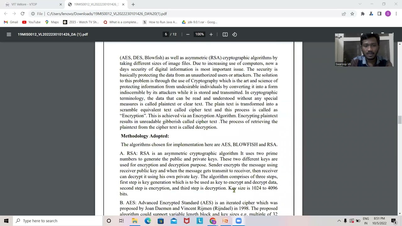Cipher Block Chaining with AES and Blowfish Encryption Algorithms