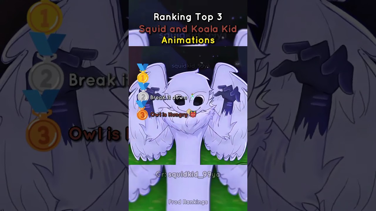 Top 3 Must-See Squid & Koala Kid Animations in 99 Nights Forest 🌙