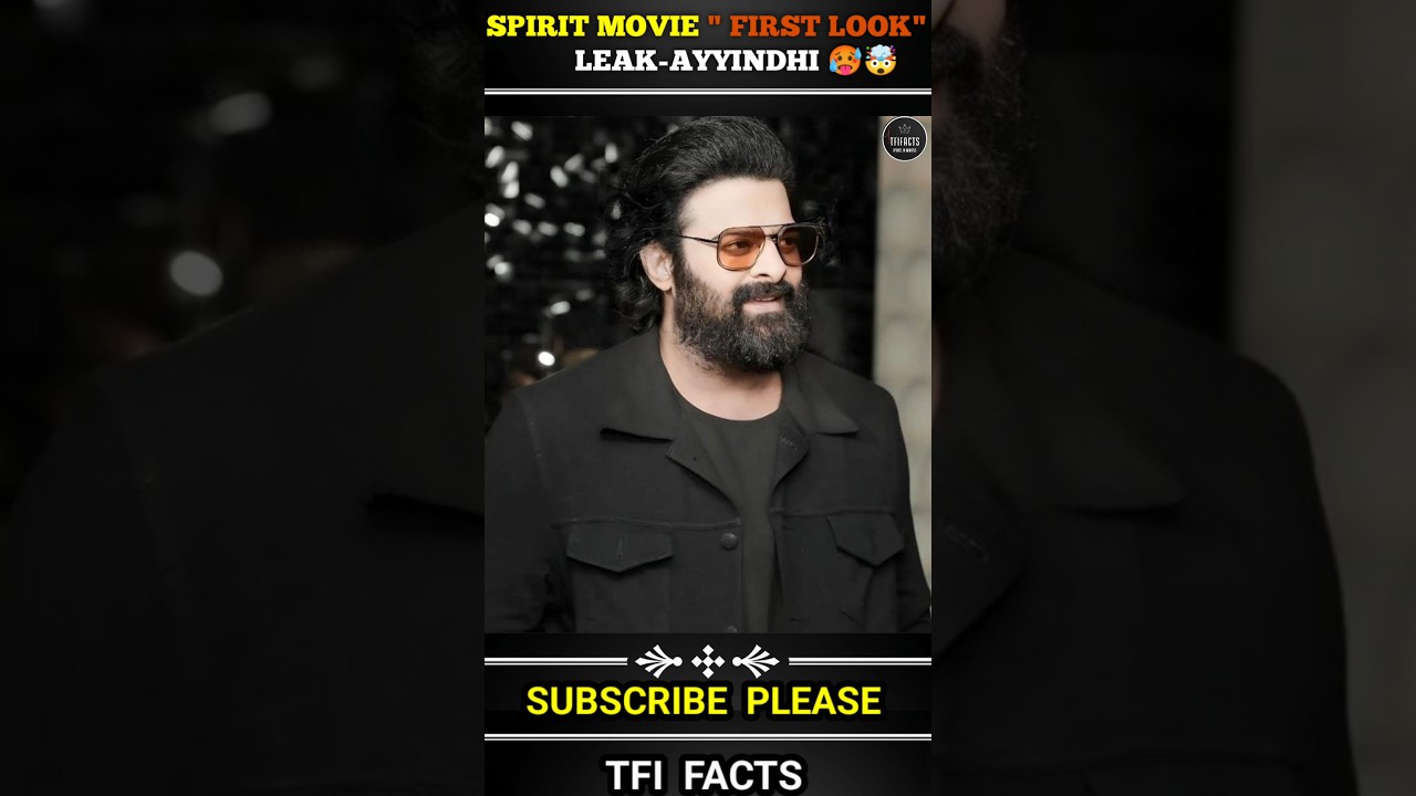 First Look of Prabhas's Upcoming Movie Spirit Confirmed