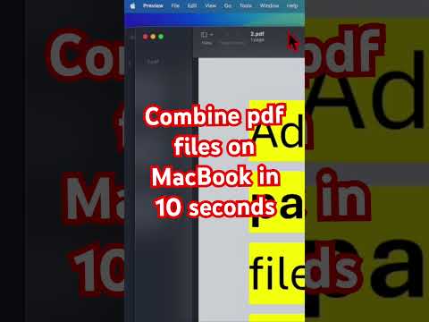 How to Combine pdf files on MacBook in 10 seconds
