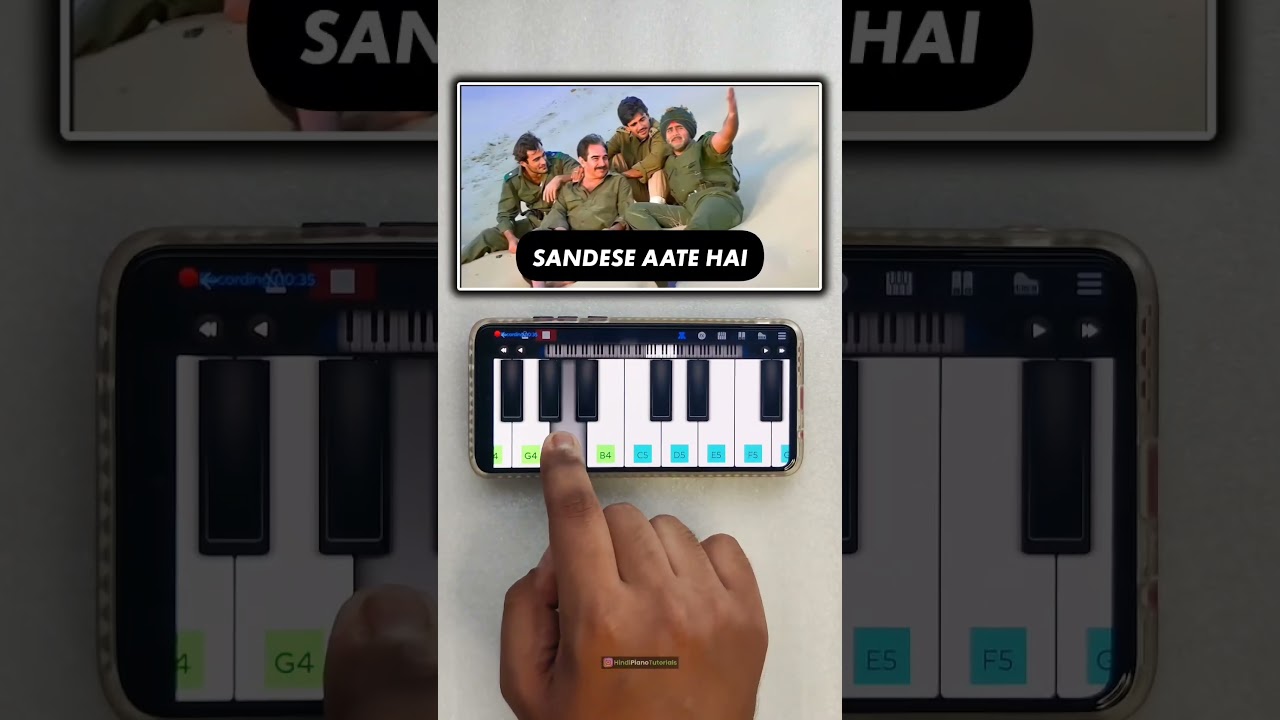 Sandese Aate Hai Piano Tutorial 🇮🇳
