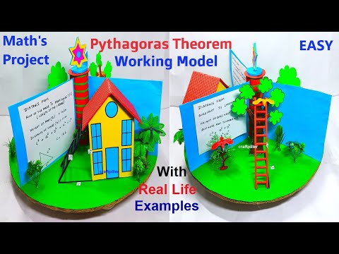 Pythagoras theorem working model | math's project with real life examples | craftpiller