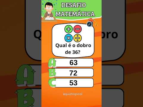 DESAFIO DE MATEMÁTICA #quiz #matemática #estudar