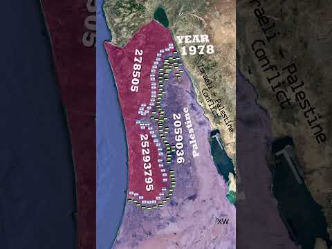 Israeli Palestine Conflict 1948 to 2023 Timelapse.
