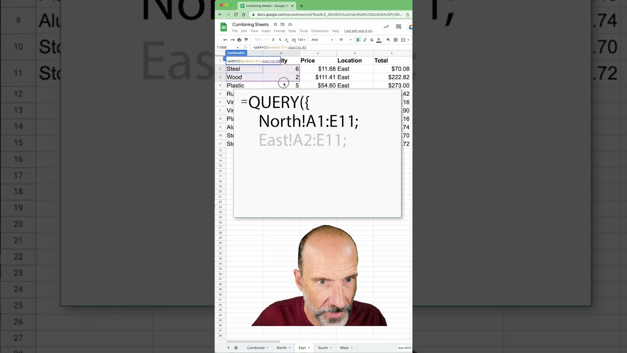 Merge Multiple Sheets with One QUERY Formula π