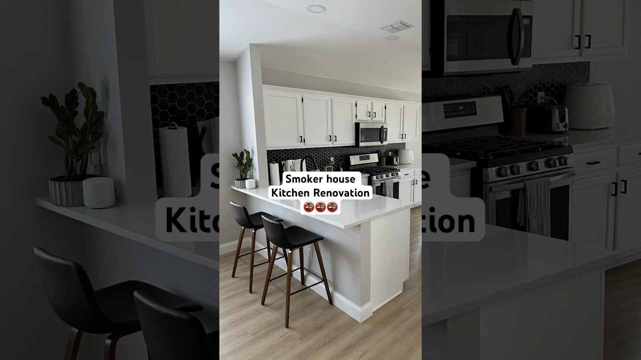 Start to finish smoker house kitchen renovation 🚭 #kitchenmakeover #kitchenremodel #smokerhouse