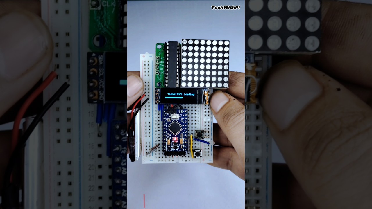 Arduino Mini Gaming Console with OLED & LED Matrix 🎮