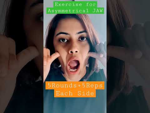 ASYMMETRIC JAW #shorts #fitnessshorts #facecare #jawworkout #wednesdayaddams #faceyoga #jawexercise