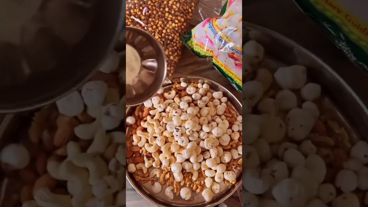 मखाने, काजू, बादाम, किसमिस और फली का आनंद 🥜