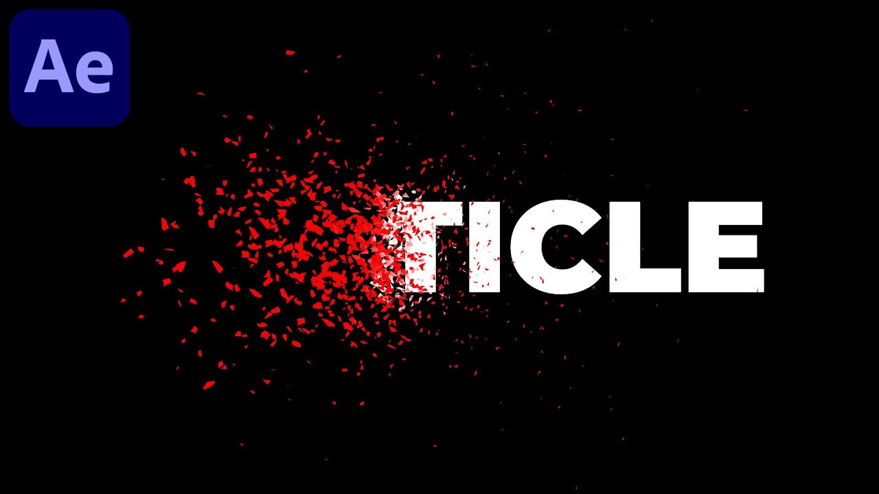 Particle Text Disintegration in After Effects