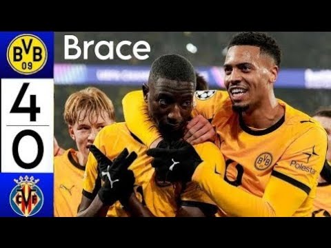 Dortmund vs Villarreal 4-0 | UEFA Champions League 2025/26 ⚽