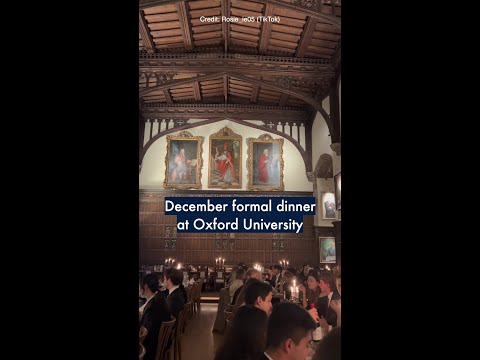 December formal dinner at Oxford University ๐ฝ๏ธ๐
