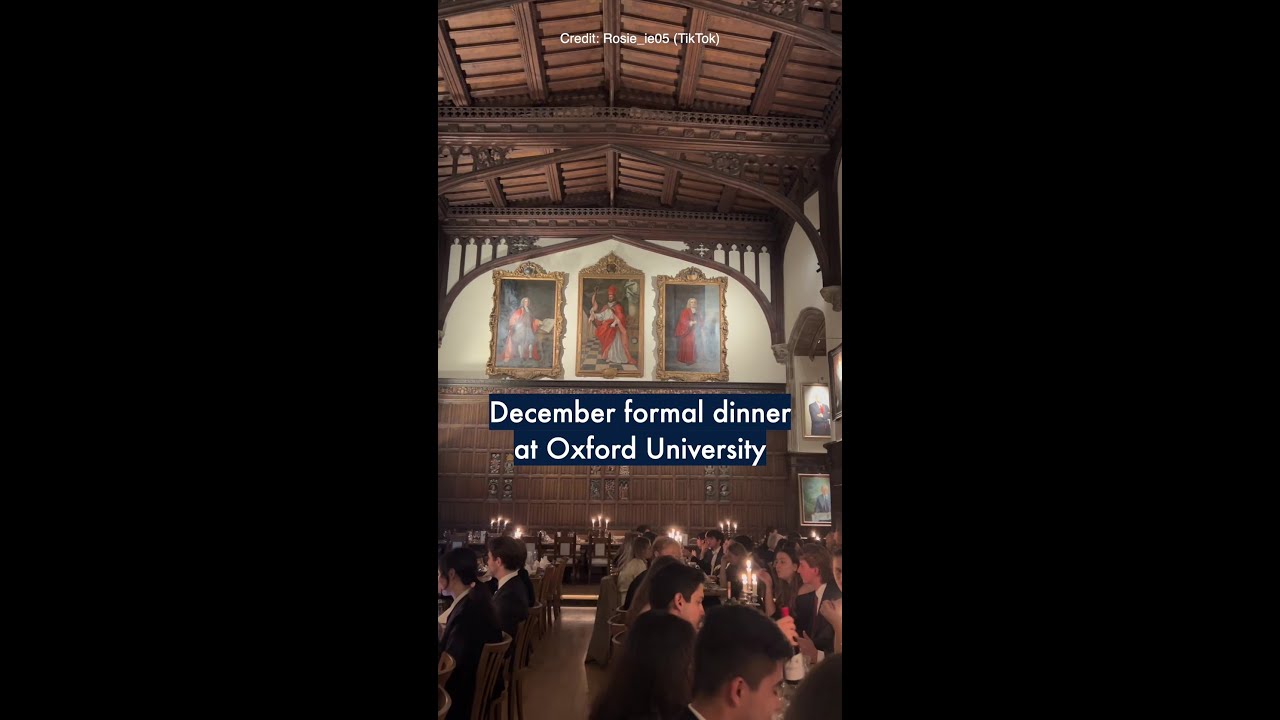 Elegant December Formal Dinner at Oxford's Magdalen College π