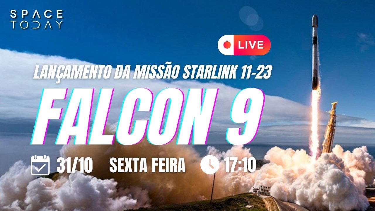 Transmissão ao Vivo: Lançamento do Falcon 9 com Satélites Starlink 🚀