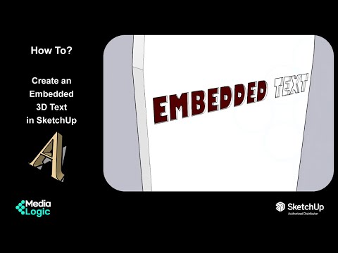 #HowTo: Create an Embedded Text in #SketchUp