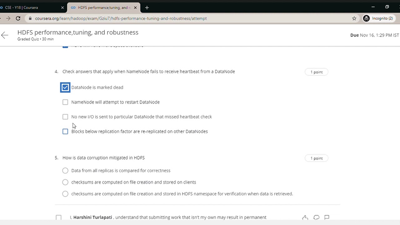 Master Week 3 Quiz 2: Hadoop Platform & Application Framework on Coursera 📝