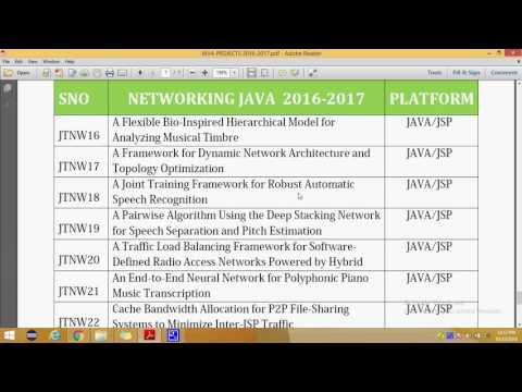 IEEE PROJECTS 2016 TITLE LIST | JAVA NETWORKING | IEEE PROJECTS 2017