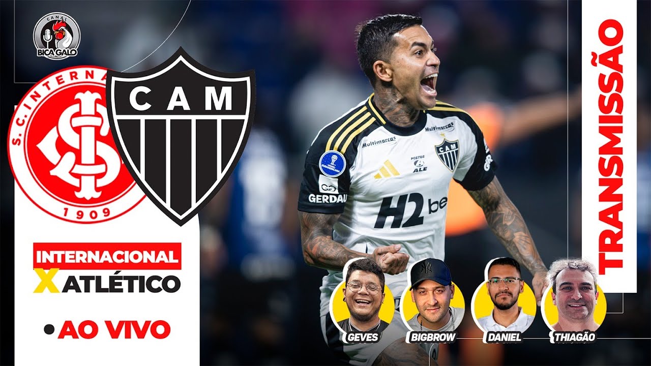Ao Vivo: Internacional x Atlético-MG - Brasileirão 2025 no Estádio Beira-Rio ⚽