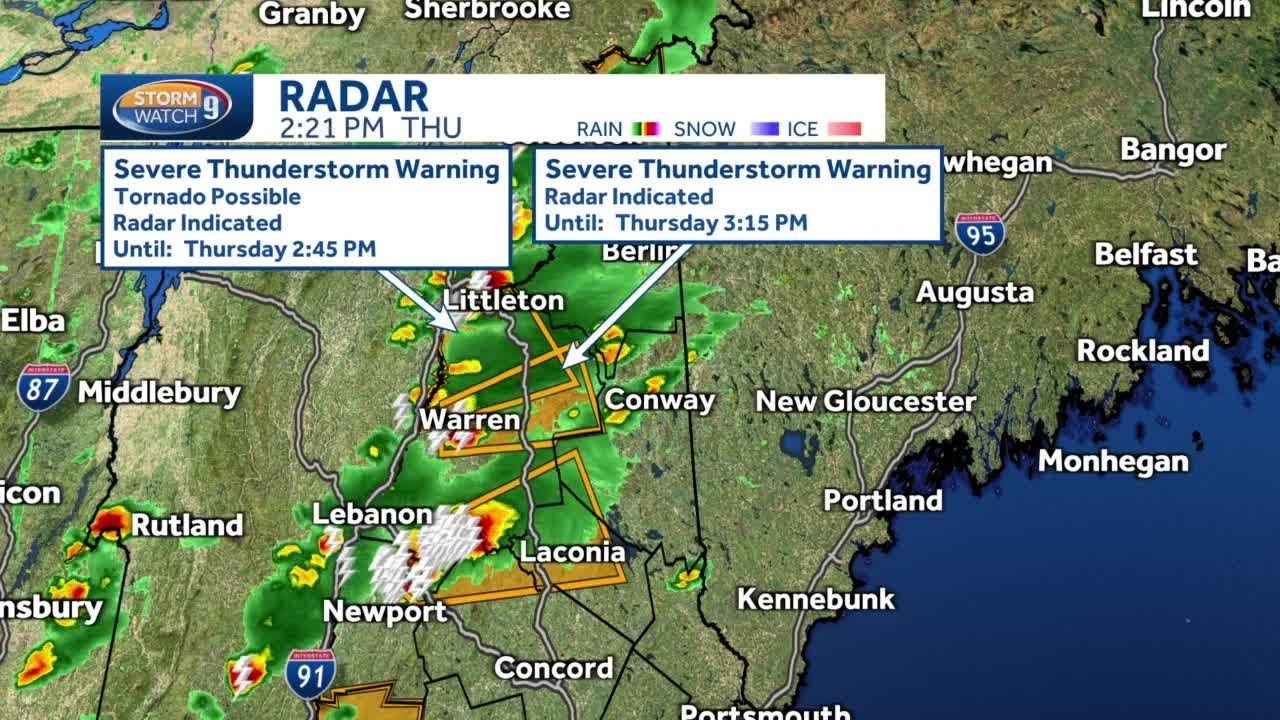 Severe Thunderstorm Warnings Issued in New Hampshire