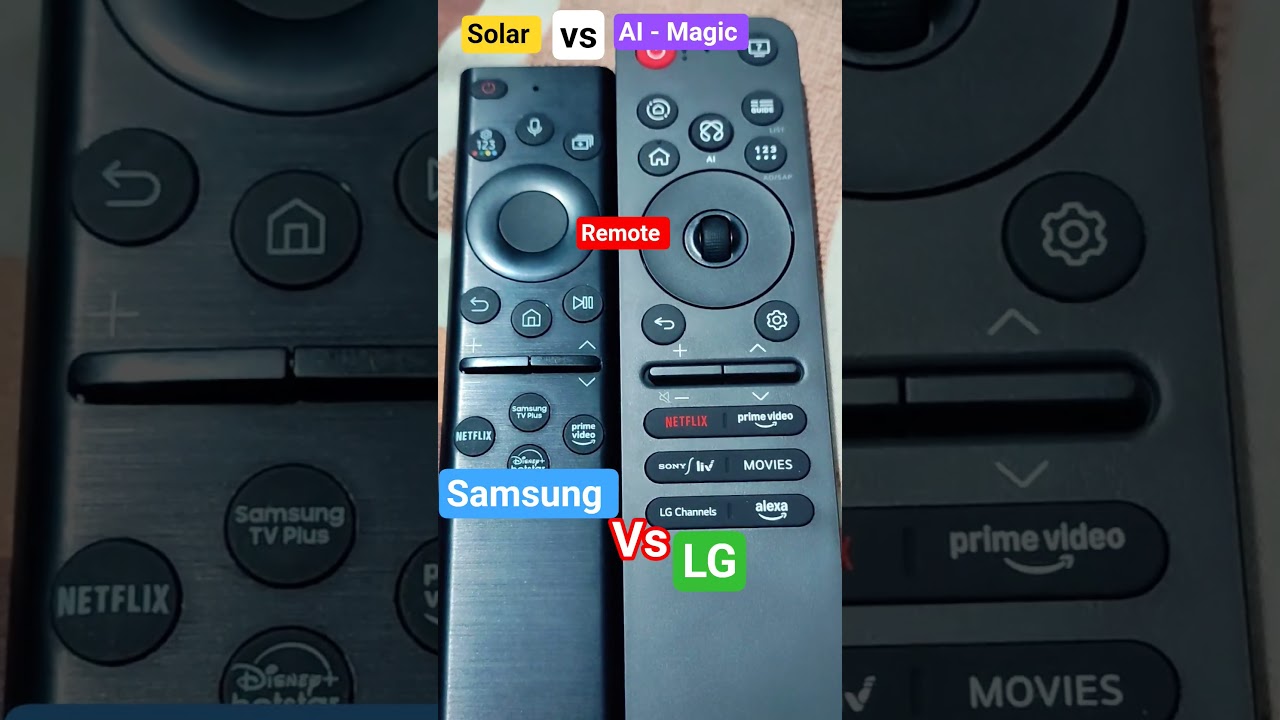 LG AI Magic vs Samsung Solar LED TV Remote Comparison