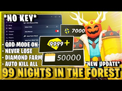 99 Nights In The Forest Script *NO KEY* – Farm Diamonds, Auto Farm, Godmode + New Update 2025