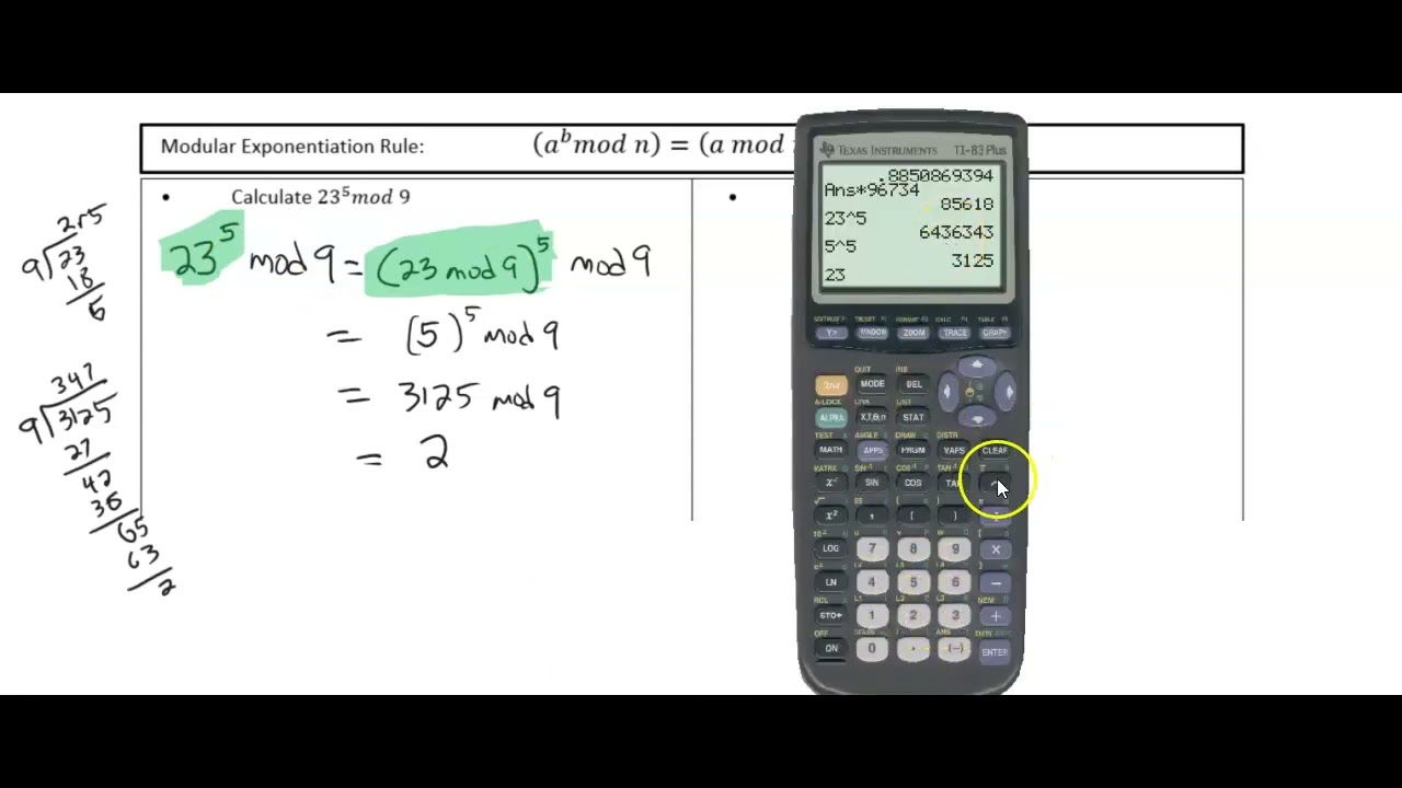 103x Cryptography: LHS Modular Exponentiation Rule