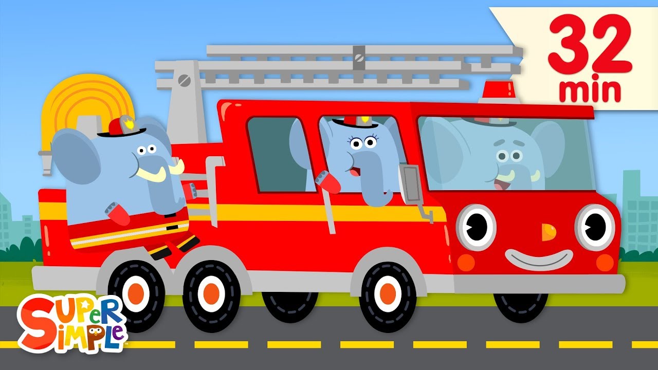 Here Comes the Fire Truck & More Kids Songs 🚒