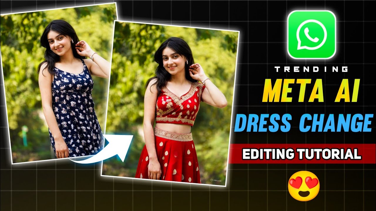 WhatsApp Meta AI से ड्रेस का रंग बदलें आसानी से 🎨