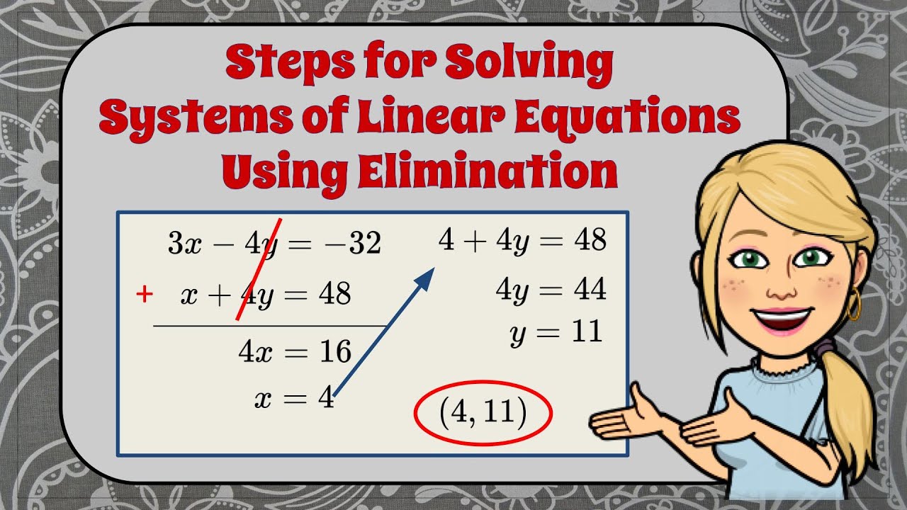 Solve Systems of Equations Using Elimination 🧮