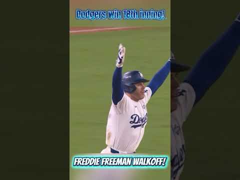 Dodgers walk it off in the 18th inning! Longest World Series game ever! #shorts #mlb