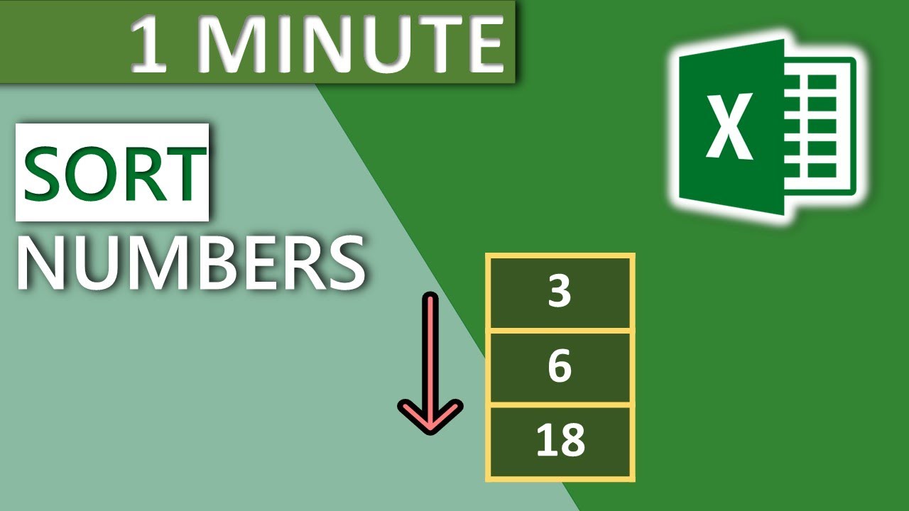 Excel: Sort Column by Numbers (Asc/Desc) 📊