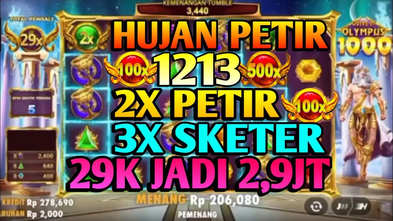 Hujan & Petir Cair 2.9 Jt! Pola Gacor Olympus Hari Ini ⚡