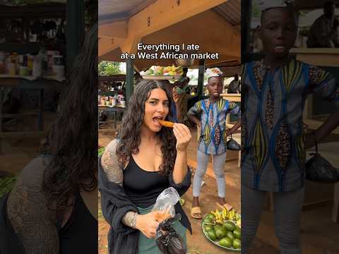 Everything I ATE at a West African market (for less than $5)  #foodvlog #togo #africa #travelvlog