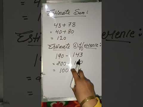 #estimate sum & difference #mathshorts #studyanytime