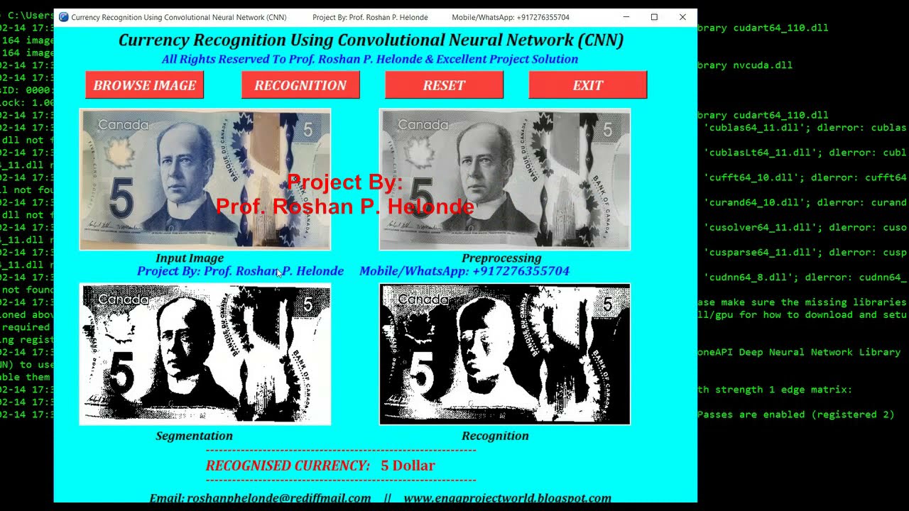 Canadian Currency Recognition Using CNN in Python