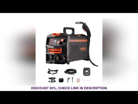 SucceBuy MIG Welder 130Amp Synergic Mig Welding Machine Gasless Flux Core Welder Portable Mig Welder