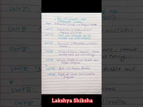 Bsc 1st semester math syllabus 2025 | bsc 1st year 1st semester math syllabus | #bscmaths