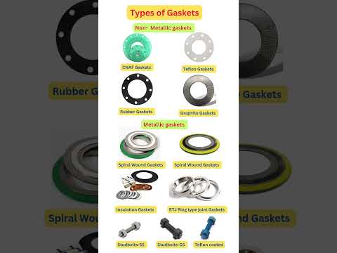 Types of Gaskets 🛠️ | Metallic Gaskets | Non Metallic Gaskets 📒#short #shorts #pipefitterinterview