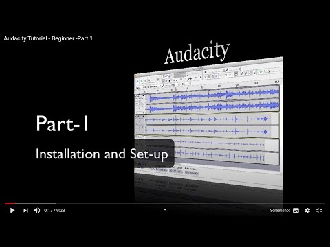 Audacity Tutorial - Beginner -Part 1