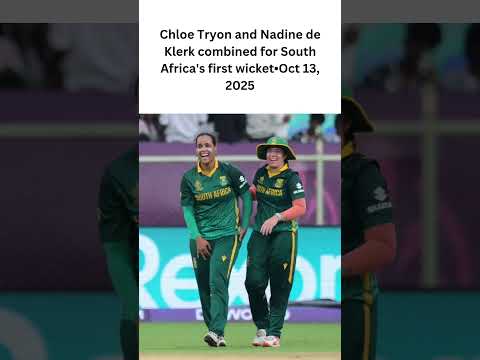 Chloe Tryon and Nadine de Klerk combined for South Africa's first wicket• #cwc2025 #cricketnews