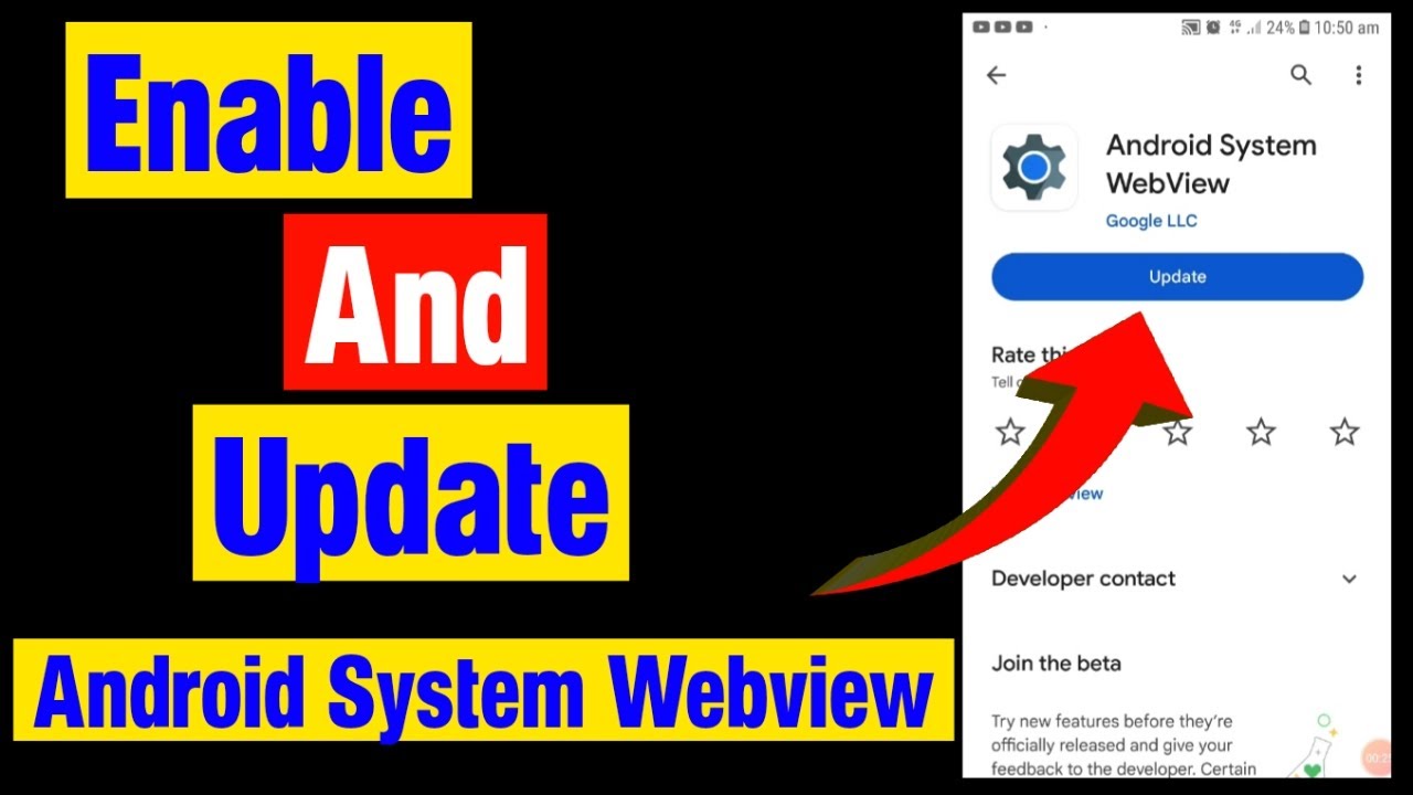 Enable & Update Android System WebView 📱
