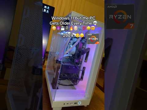 2004 PC with Windows 11 💀🗿😳😈😬🤑🗣️🥶🥵😮💨 #pc #computer #windows #tech