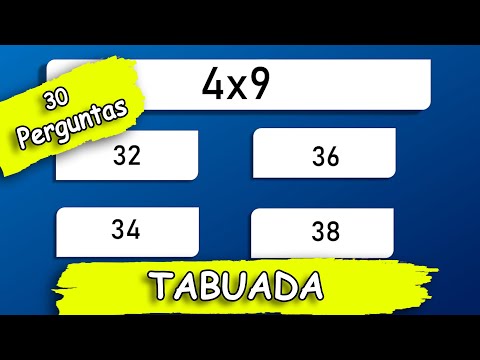 TREINE A TABUADA COM  30 PERGUNTAS !