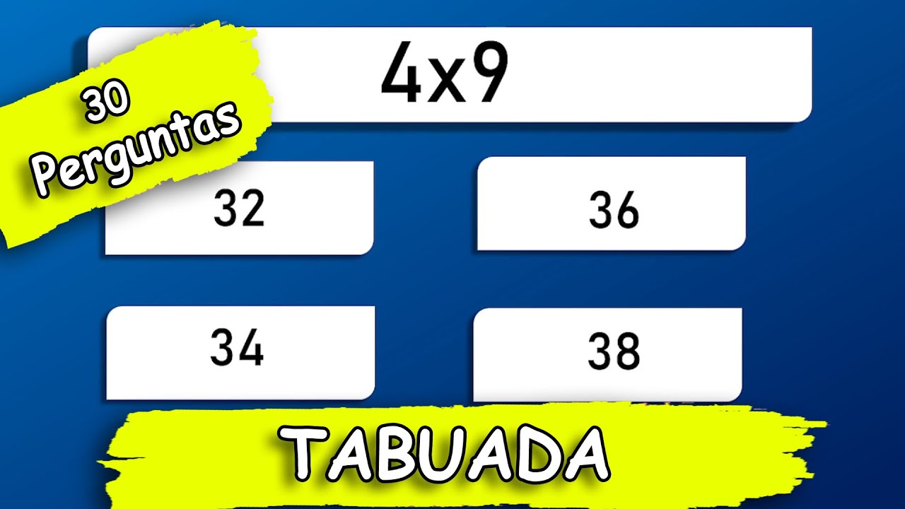 Desafie-se com 30 Perguntas de Tabuada! 🧮