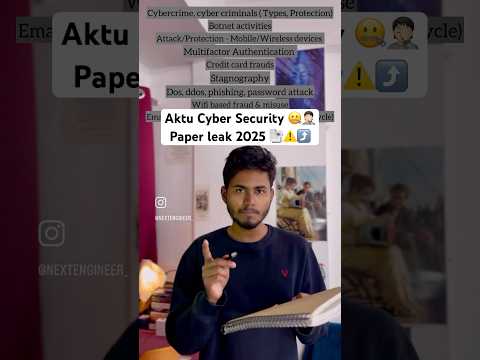 Cyber Security Aktu One Shot ๐คฏโ 2025 | Important Questions | Pyq ๐โ