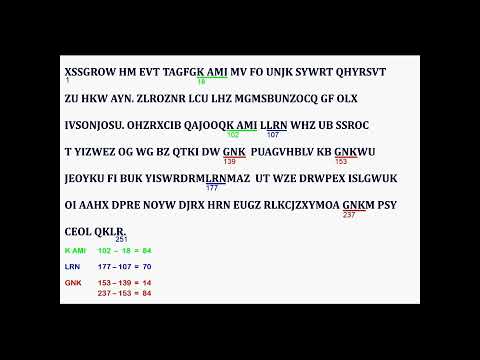 Cryptanalysis: Breaking a ciphertext with Kasiski's test