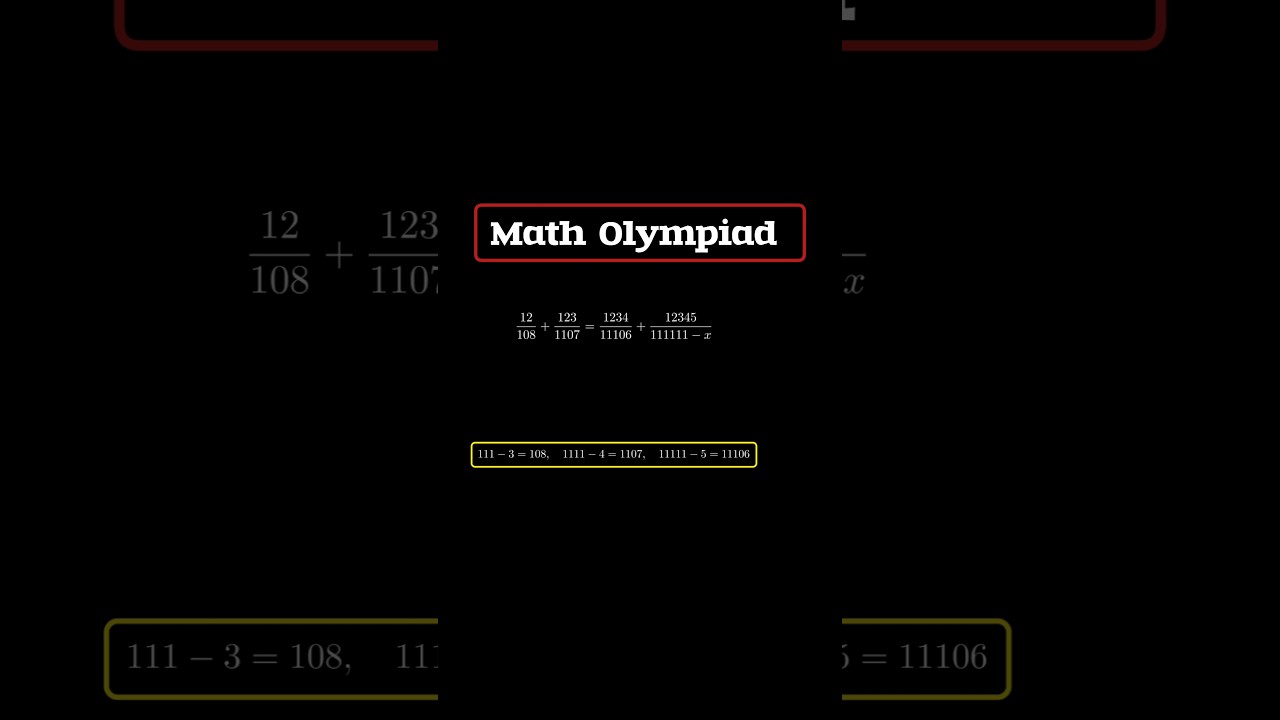 Challenging Math Olympiad Problem Solved 🧠