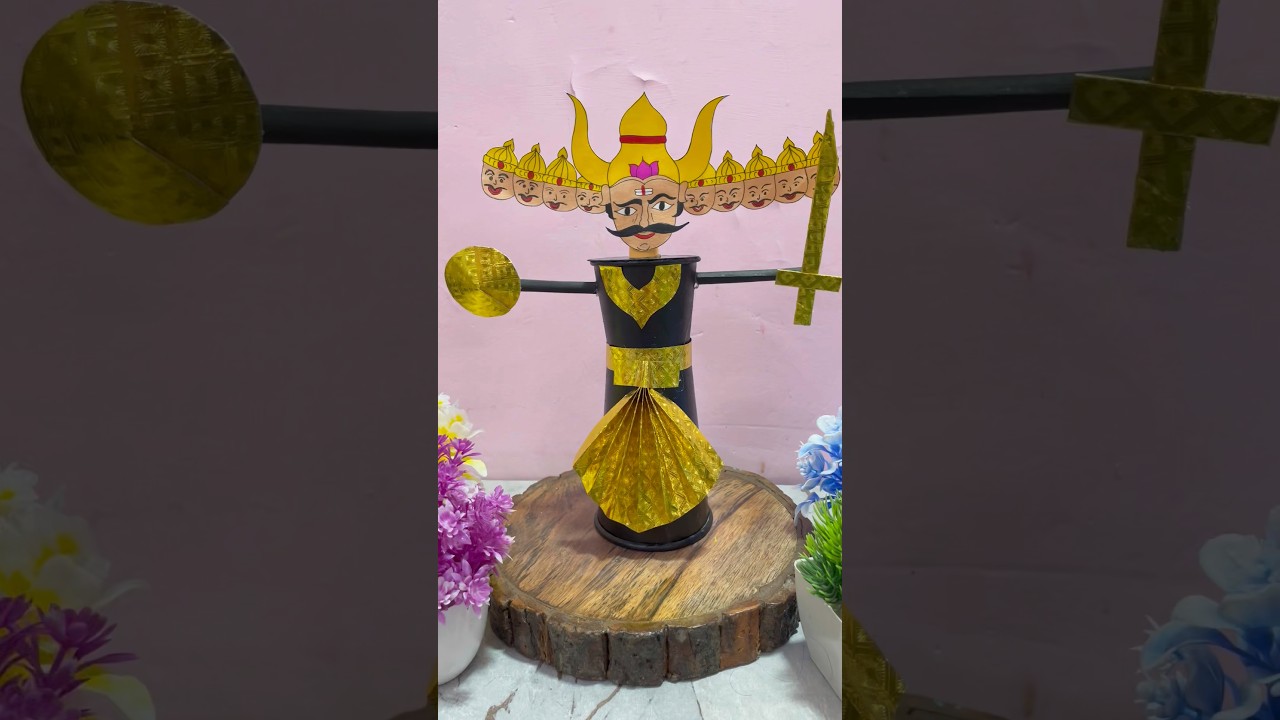 Create a Fun DIY Ravan Using Paper Cups! ๐จ | Easy Kids Craft for Festivals