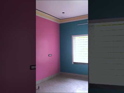 Bedroom wall colour combination. Colour code pink 8128 or green code 7513 #shorts #painting #workout
