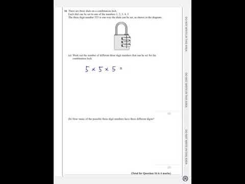 GCSE Maths past paper June 2019 no calculator - higher level Q16